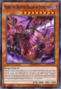 Veidos the Eruption Dragon of Extinction MP25-EN175 1st ED Yu-Gi-Oh! ULTRA RARE - Image 1