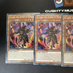 YUGIOH ALUBER THE JESTER OF DESPIA SECRET RARE DAMA-EN006 1ST EDITION X3 - Image 2