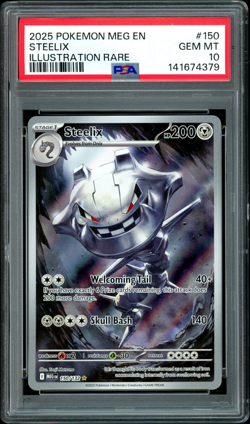 2025 POKEMON MEG EN-MEGA EVOLUTION ILLUSTRATION RARE #150 STEELIX PSA 10 - Image 1