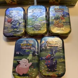 Pokemon TCG Ascended Heroes Full Set of 5 Sealed Mini Tins - - Image 1