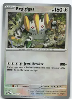 Regigigas (Poke Ball Pattern) 086/131 Holo SV: Prismatic Evolutions NM Pokemon - Image 1