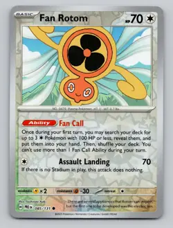 Reverse Holo Fan Rotom 085/131 Common Prismatic Evolutions Pokemon - Image 1
