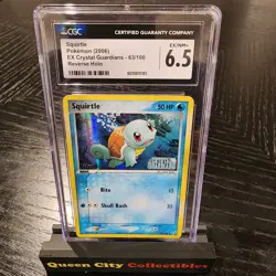 SQUIRTLE - REVERSE HOLO - CGC 6.5 - 2006 POKEMON EX CRYSTAL GUARDIANS - 63/100 - Image 1