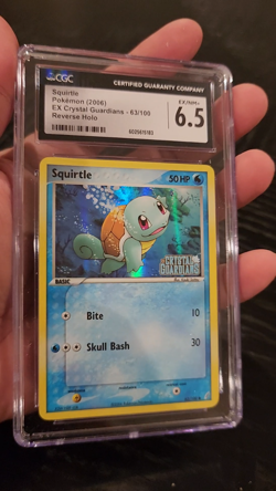 SQUIRTLE - REVERSE HOLO - CGC 6.5 - 2006 POKEMON EX CRYSTAL GUARDIANS - 63/100 - Image 2