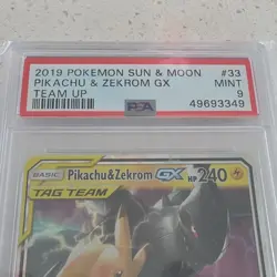 Pokemon Pikachu & Zekrom GX Team Up Holo Ultra Rare PSA 9 33/181 2019 English - Image 4
