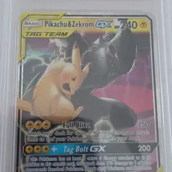 Pokemon Pikachu & Zekrom GX Team Up Holo Ultra Rare PSA 9 33/181 2019 English - Image 5