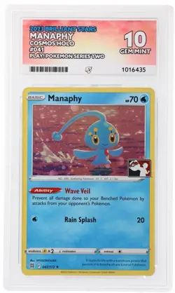 POKEMON PLAY! POKEMON PRIZE PACK: SERIES 3 HOLO 041/172 MANAPHY Ace 10 - Image 1