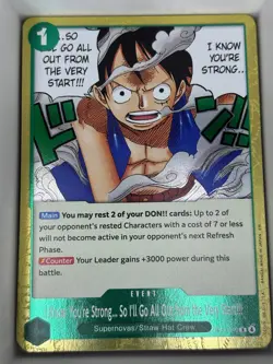 OP13-040 I Know You're Strong... So I'll Go All Out R English NM One Piece - Image 1