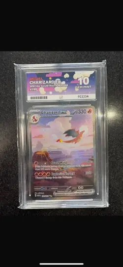 Pokemon TCG Charizard EX 199/165 SIR Scarlet & Violet 151 ACE 10 GEM MINT - Image 1