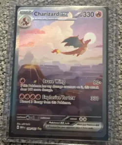 Pokemon TCG Charizard EX 199/165 Scarlet & Violet 151 Card Sir NM/M Condition - Image 1