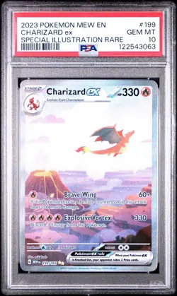 Pokemon TCG - PSA 10 Charizard EX 199/165 Scarlet & Violet 151 English Card - Image 1