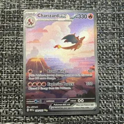Pokemon TCG Charizard EX Scarlet & Violet 151 Card 199/165 - Image 1
