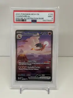 Pokemon TCG Charizard EX 199/165 Scarlet Violet 151 English PSA 9 - Image 1