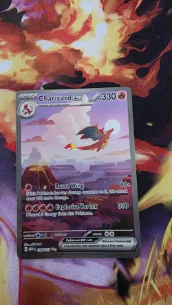 Pokemon TCG Charizard EX Scarlet & Violet 151 Card 199/165 Pack fresh Near mint - Image 1