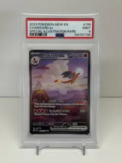 Pokemon TCG Charizard EX Scarlet & Violet 151 Card 199/165 PSA 9 Graded - Image 1