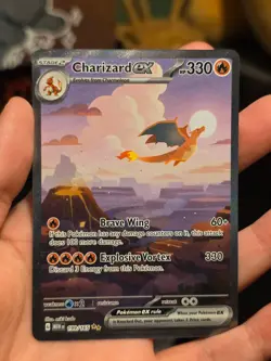 (READ DESC.) Pokemon TCG Charizard EX 199/165 Scarlet & Violet 151 Card Ungraded - Image 1