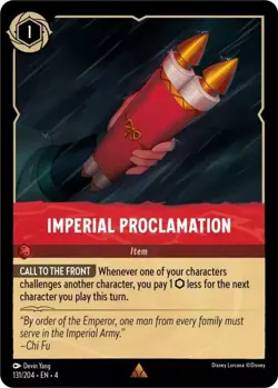 4x Imperial Proclamation Ursula's Return Lorcana Disney VO - Image 1