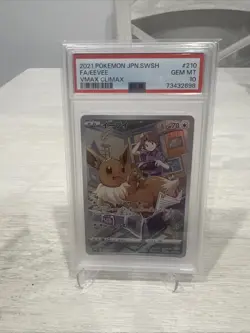 EEVEE 210/184 CHARACTER RARE HOLO VMAX CLIMAX POKEMON JAPANESE PSA 10 GEM MINT - Image 1