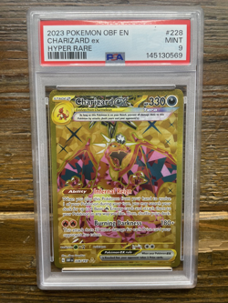 PSA 9 Pokemon Charizard ex 228/197 Hyper Rare Gold Obsidian Flames 2023 Mint - Image 1
