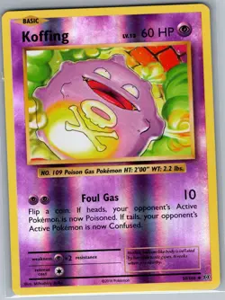 Koffing 50/108 Reverse Holo - XY - Evolutions - Pokemon Card - LP - Image 1