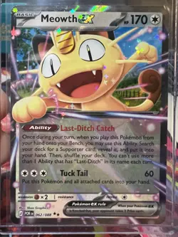 Pokemon TCG: Meowth ex 62/88 Perfect Order- (ENG) Double Rare NM - Image 1