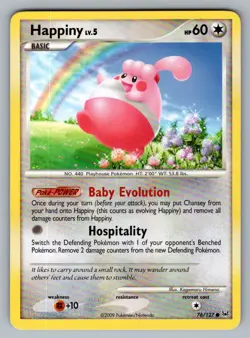 Happiny 76/127 Common Platinum Pokemon MP - Image 1