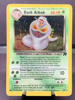 Pokemon TCG Dark Arbok Team Rocket 19/82 Holo Rare 2000 VTG WOTC LP+ Year Error - Image 1