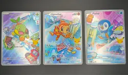 First Partners Set- Turtwig 040P, Chimchar 041P,Piplup 042P Pokemon 30Y - Image 1