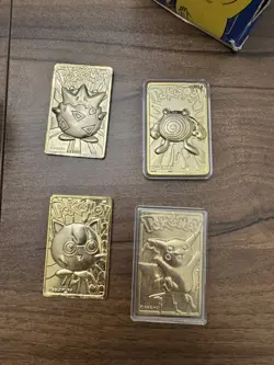 VTG 1999 Burger King Nintendo Pokemon Ball 23K Gold Plated Trading NEAR Full Set - Image 2