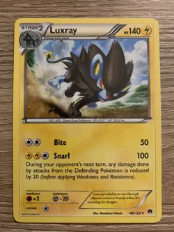 LUXRAY 46/122 Rare 2016 Pokemon Breakpoint TCG - Image 1