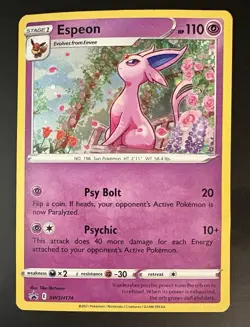 Espeon SWSH174 Pokemon Sword & Shield Promo Ultra Rare Holo Card DMG - Image 1