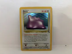 Pokemon Ditto 3/62 Fossil Holo Rare 50 HP Wizards 1999 Unlimited English - Image 1