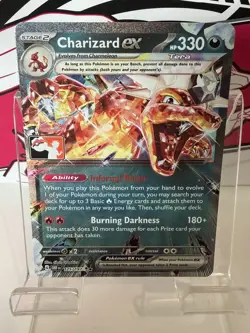 Pokemon TCG - Charizard ex 125/197 Play Stamped Prize Pack Series Holo Obsidian - Image 1