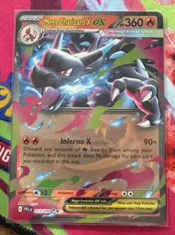 Pokemon Mega Charizard X EX Full Art Holo Card 013/094 NM Phantasmal Flames - Image 1