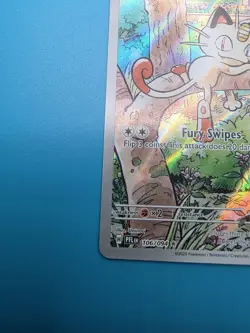 Meowth Illustration Rare Holo ME02: Phantasmal Flames 106/094 NM Pokemon TCG - Image 3