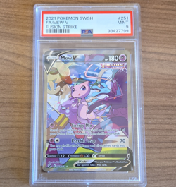 Pokemon Company Fusion Strike Mew V Alt Full Art Holo 251/264 PSA 9 EN - Image 1