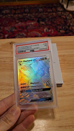 2017 POKEMON SUN & MOON BURNING SHADOWS SECRET #150 FULL ART/CHARIZARD GX PSA 7 - Image 2