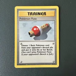 Pokemon TCG Pokemon Flute 86/102 Base Set Uncommon LP - Image 1