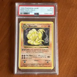 1999 POKEMON BASE SET SHADOWLESS #12 NINETALES-HOLO PSA 4 - Image 1