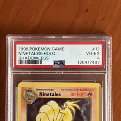 1999 POKEMON BASE SET SHADOWLESS #12 NINETALES-HOLO PSA 4 - Image 2