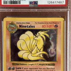 1999 POKEMON BASE SET SHADOWLESS #12 NINETALES-HOLO PSA 4 - Image 3