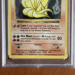 1999 POKEMON BASE SET SHADOWLESS #12 NINETALES-HOLO PSA 4 - Image 4