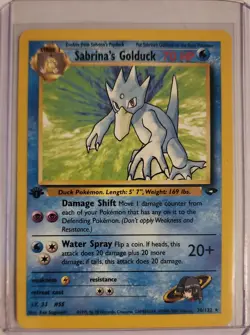 Pokemon Card - Sabrina's Golduck Gym Challenge 30/132 Rare 1st Edition NM - Image 1