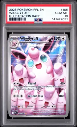PSA 10 Wigglytuff 105/094 Pokemon Phantasmal Flames PFL Illustration Rare 2025 - Image 1