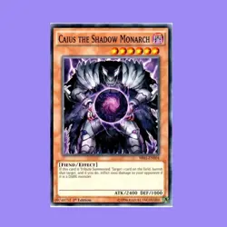 1996 Yu-Gi-Oh! Caius the Shadow Monarch SR01-EN004 Common 1st Edition Card - Image 1