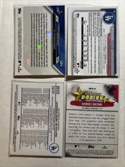 Shohei Ohtani 4 Topps Card Lot - Los Angeles Dodgers - MVP - Image 2