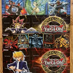 Lot Of 4 Yu-gi-oh! TGC Hard Card Game Board Mats Collection Kaiba Konami Shonen - Image 1