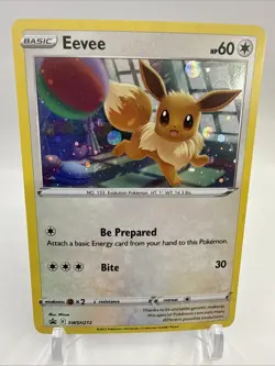 Eevee SWSH212 HD Swirl Holo Sword Shield Cosmos Black Star Promo Card - Image 1