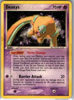 Deoxys (Defense Forme) 18/107 Non Holo Deoxys - Pokemon Card - NM - Image 1