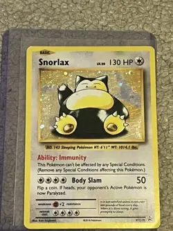 Snorlax Holo (XY179) XY Black Star Promo Pokemon Card - LP okay quality - Image 1
